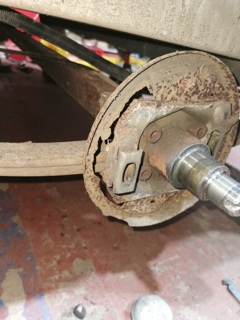Corrosion found after brake strip-down